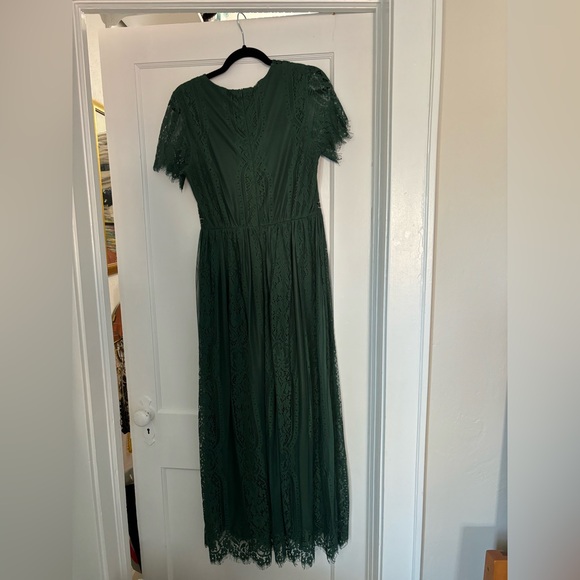 Lace Maxi Dress Event Fitted Bodice Size M - Picture 4 of 9